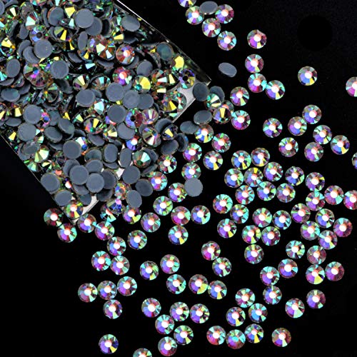 1440Pcs Hotfix Quality Crystal Rhinestones Flatback Nail Art Pick Color (Crystal Ab, 10Ss) #TOP1