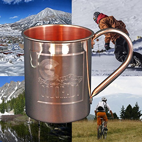 Colorado Mountain 18oz Solid Copper Moscow Mule Mug By Paykoc