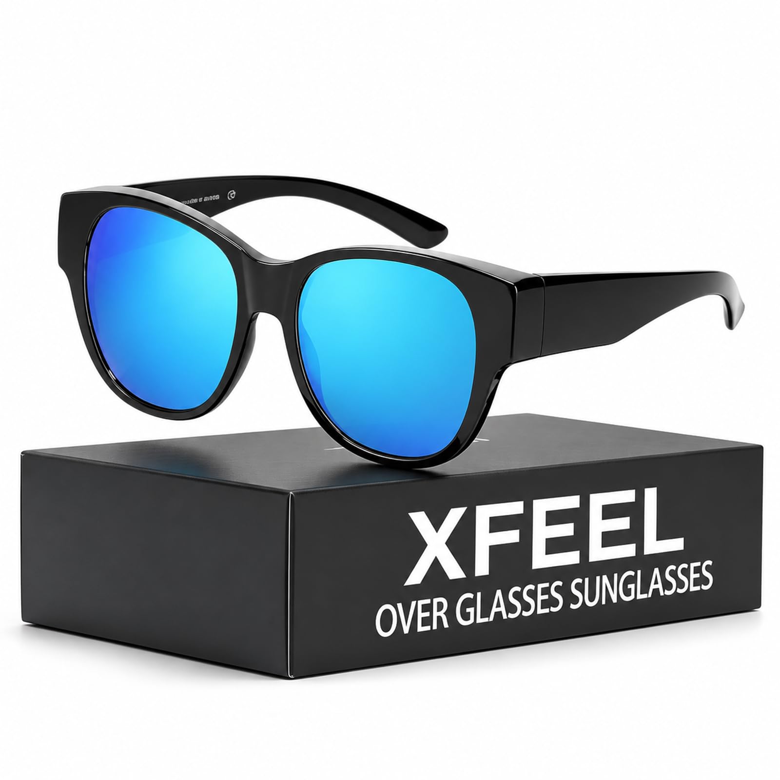 Xfeel Polarized Over Glasses Sunglasses for Women Fitover Sun Glasses | Sunglasses that Fit Over Glasses, UV400 Protection, Outdoor Driving Shades, Over Reading/Prescription Glasses Sunglasses