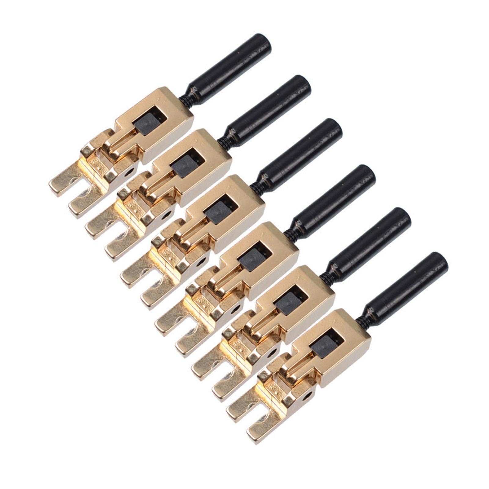 Enakshi 6 Pieces Roller Bridge Tremolo Saddles Hardware Solid Metal For Diy Projects Goldmusical Instruments & Gear | Guitars & Basses | Parts & Accessories | Guitar Parts | Saddles-image-37