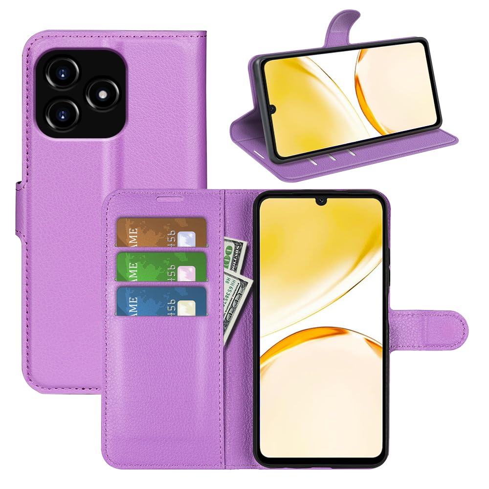 Custodia per Realme C53 4G in pelle con funzione di supporto Rosa
