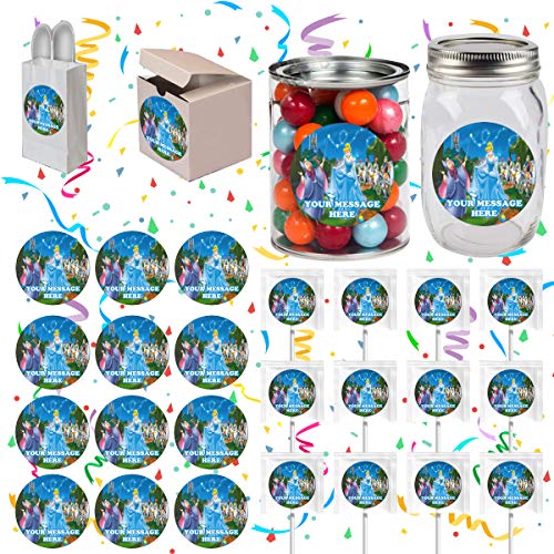 Cinderella Party Favors Supplies Decorations Stickers 12 Pcs