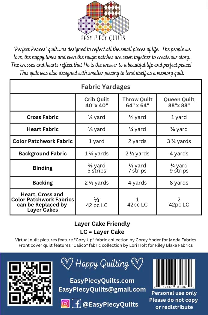 Perfect Peaces Quilt Pattern