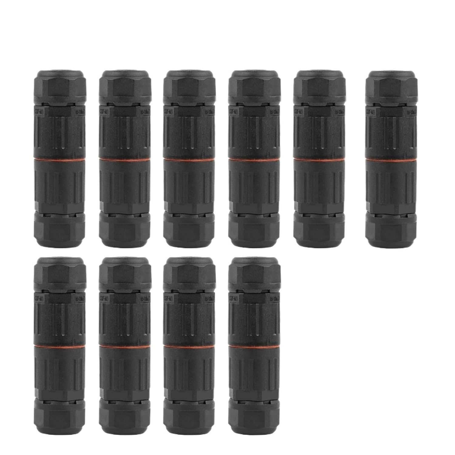 10PCS 2 Pin Screw Crimping Terminal Connector Straight Industrial Outdoor IP68 Waterproof Insulation Electrical Wire Connectors