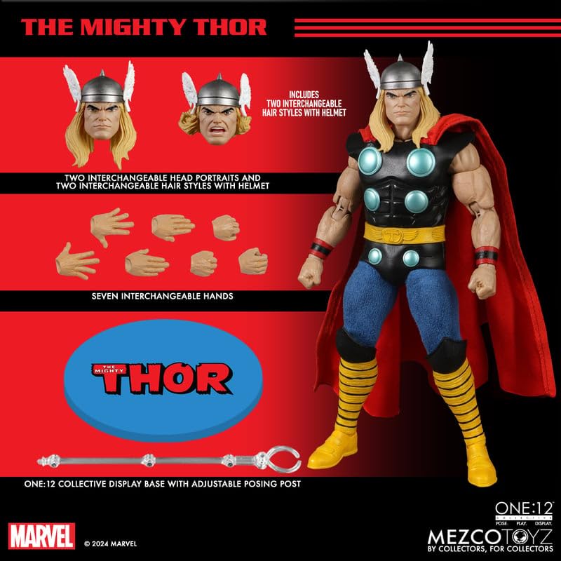 Mezco Toyz One:12 Collective Marvel Comics The Mighty Thor - Personaggio da collezione in scala 1:12
