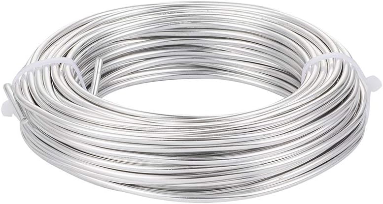 PandaHall 98 Feet Silver Aluminum Wire 3.5mm Metal Craft Wire for DIY Manual Arts Jewelry Making(Silver), 7 Gauge(3.5mm)-98ft - Image 3
