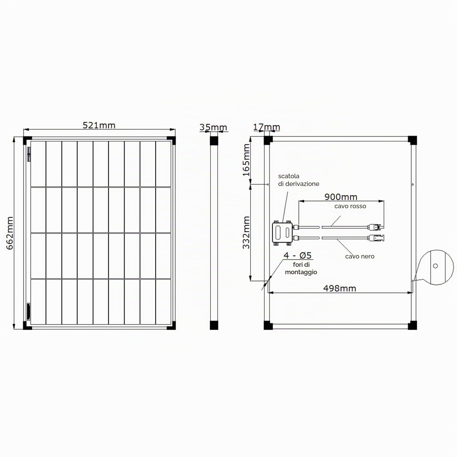 Enjoy solar Poly 50 W 12V Pannello solare policristallino Modulo fotovoltaico Ideale per camper, case da giardino, barca