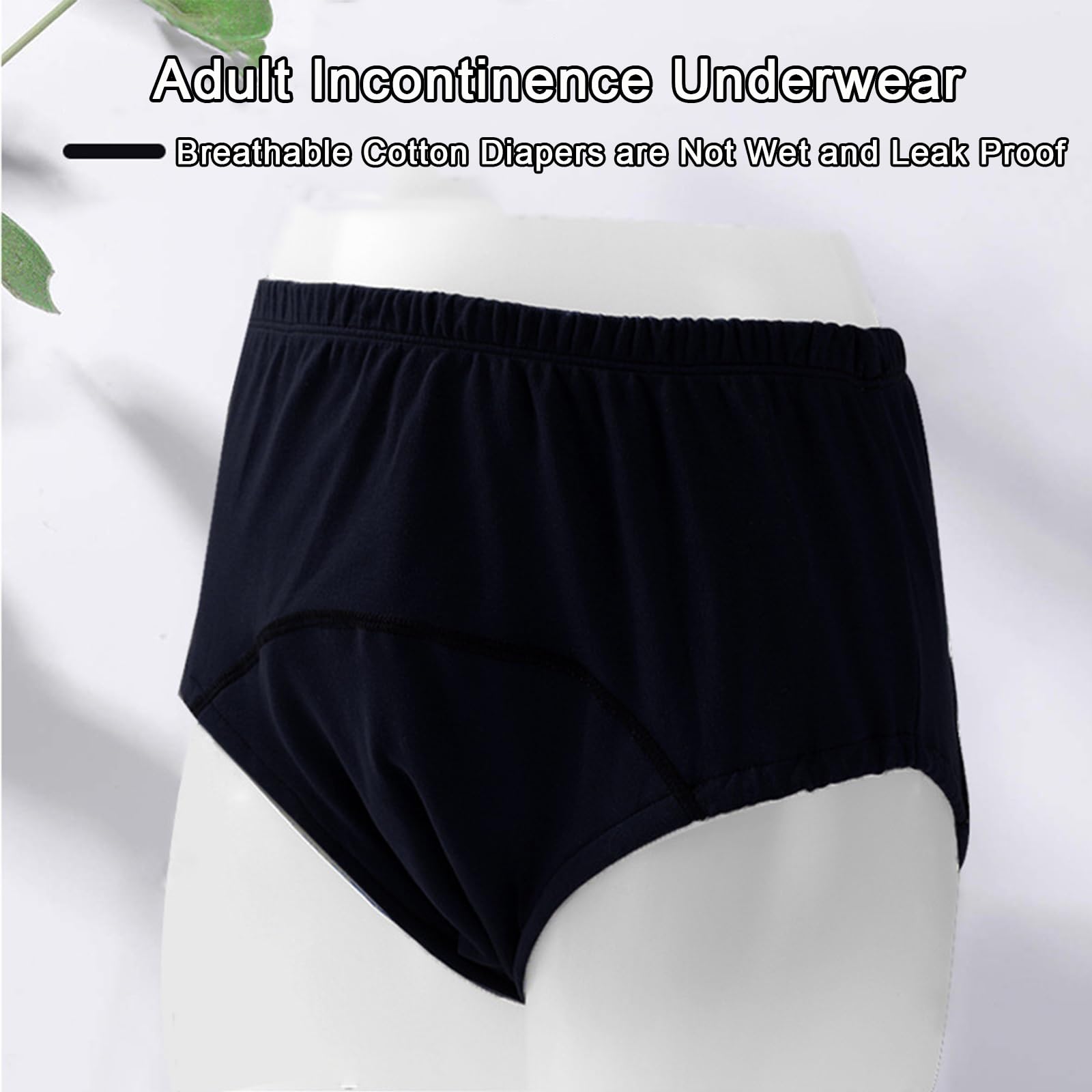 Inkontinenz Höschen und Einlagen für Stoffwindeln,Inkontinenz Pants für Erwachsene Waschbar Wiederverwendbar und Windel Inkontinenz für Altere Menschen(Gray 2 pieces,Large)