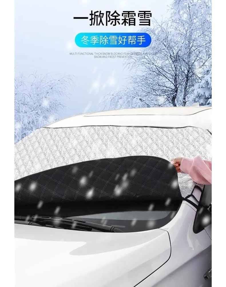 Housse de Protection pour Pare-Brise Couverture De Pare-Brise Avant De Voiture Pare-Soleil Universel pour Automobile Anti-Neige Gel Glace Poussière Protection d'hiver Protection Pare Brise Hiver