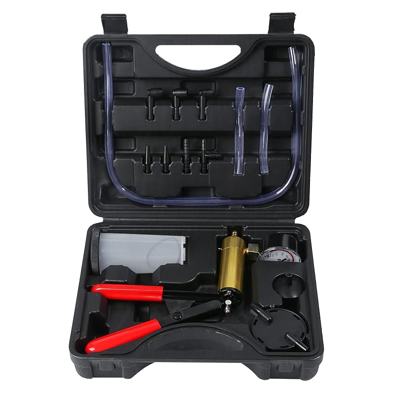 Kit de Sangria de Freios Yonligonju com Bomba de Vácuo Manual, Manômetro e Adaptadores, Modelo ZXZ