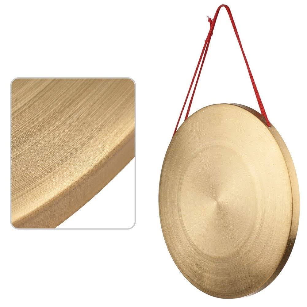 32 Cm Gong Cymbals Cymbals Brass Copper Gong Chapel Opera Strumento a Percussione con Martello da Gioco Rotondo