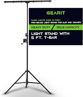GEARit LED Light Stand With 5 Ft. T-Bar