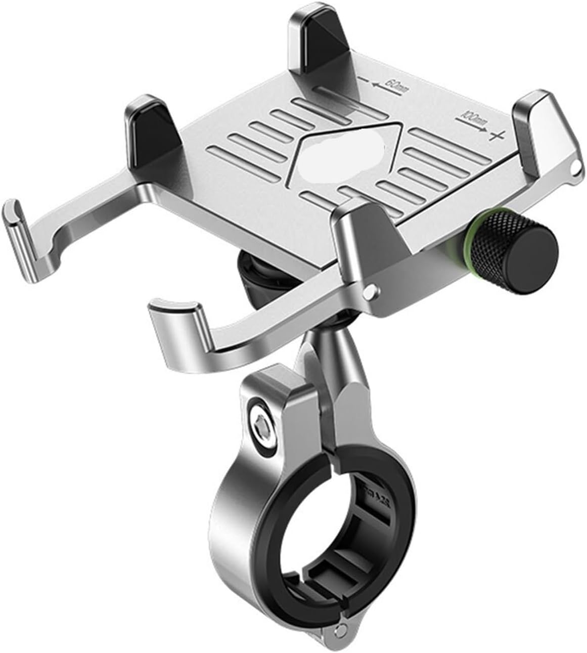 Aluminum Alloy Motorcycle Mobile Phone Holder Universal 360° Adjust Bike Motorcycle Mobile Stand Compatible with 4.7″-7.2″ Mobile Phones(M6S-1 Black)