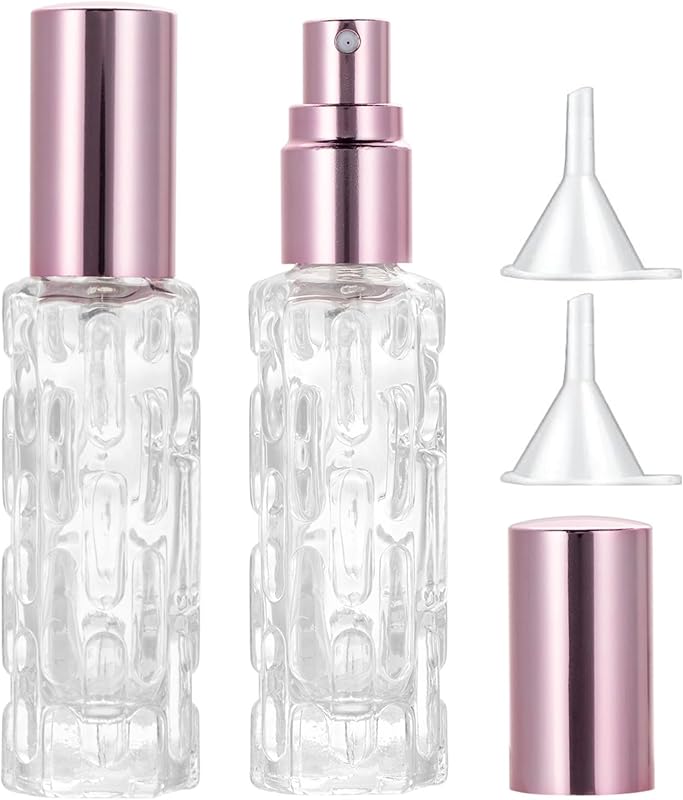 Frasco atomizador recarregável Zingso Cocktail Atomizer, alumínio e vidro, 15 mL, 2 unidades, Rose + Rose