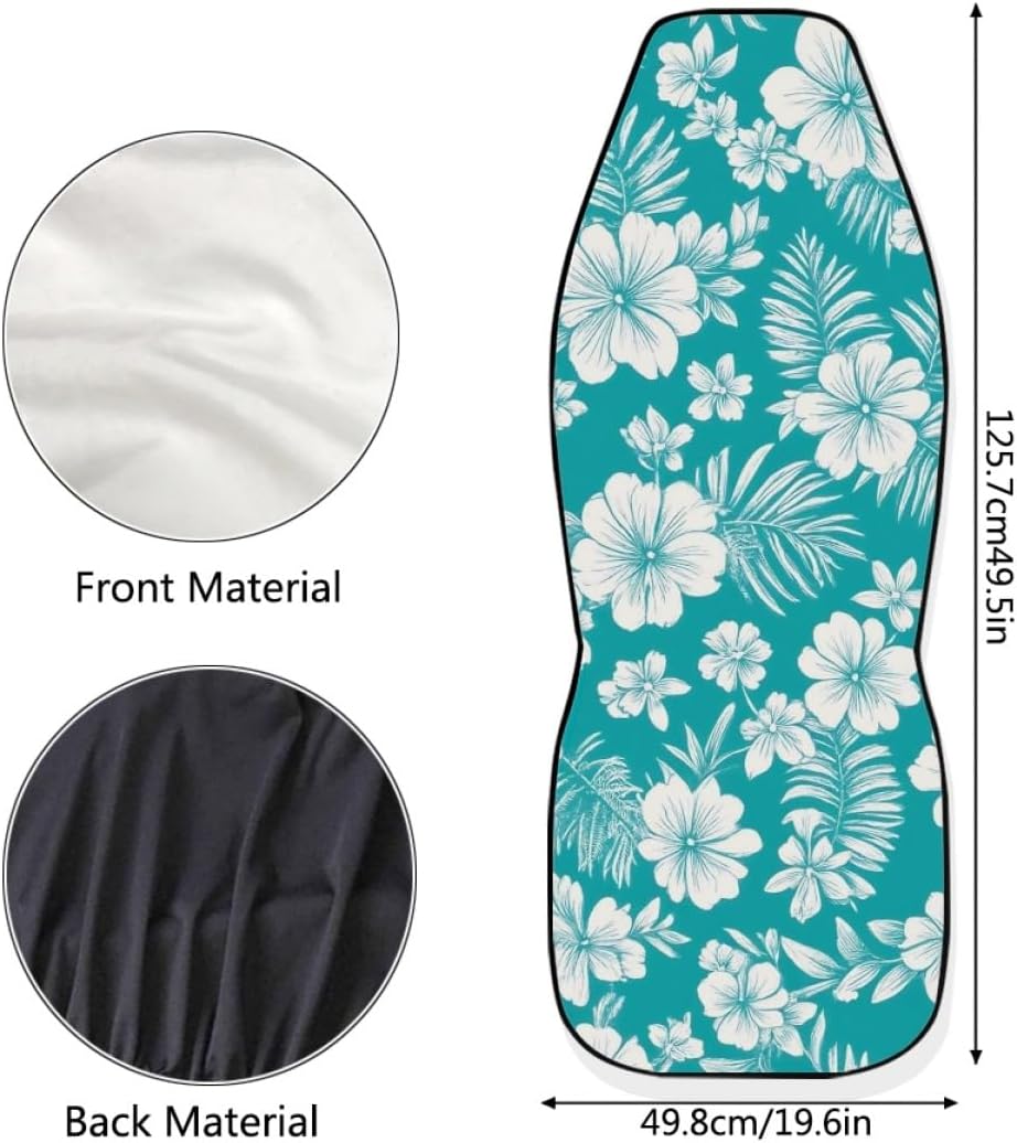 Pehede Car Seat Cover Hibiscus Flower Front for Cars, Easy to Install Cover Set, Accessories Auto Trucks Van SUV,2 Packs