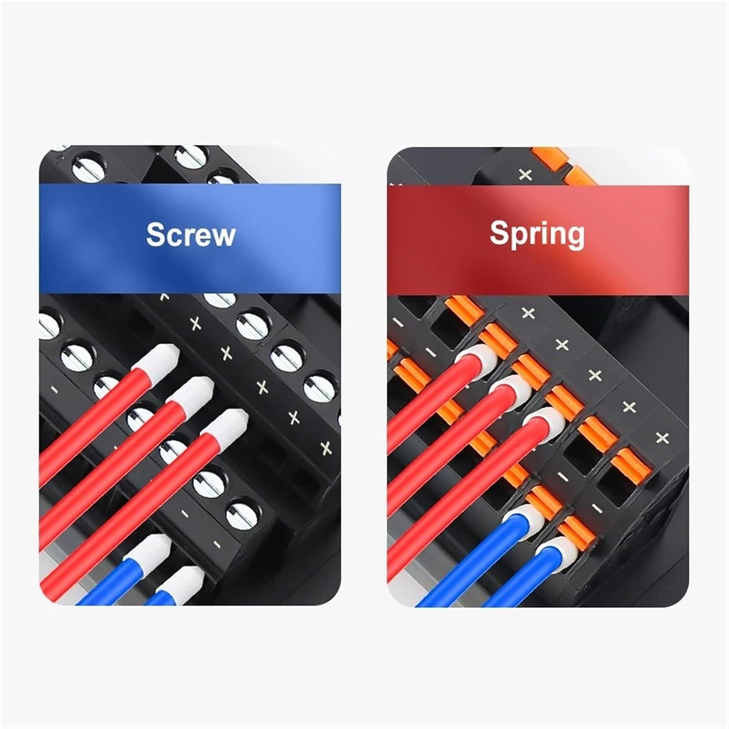 Terminal Block for PLC 1-In-1-Out DIN Rail Terminal Block–Heavy-Duty Feed-Through Power Distribution Module, 600V/30A(1 to 1 40 Groups)