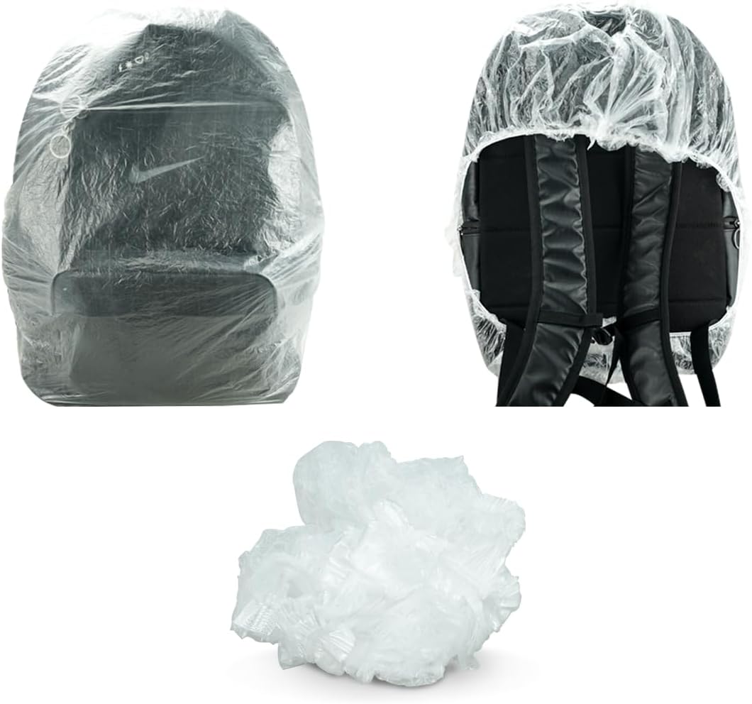 30 Pack of Lightweight Disposable Rain Covers for Backpacks 30 Pack of Lightweight Disposable Rain Covers for Backpacks
