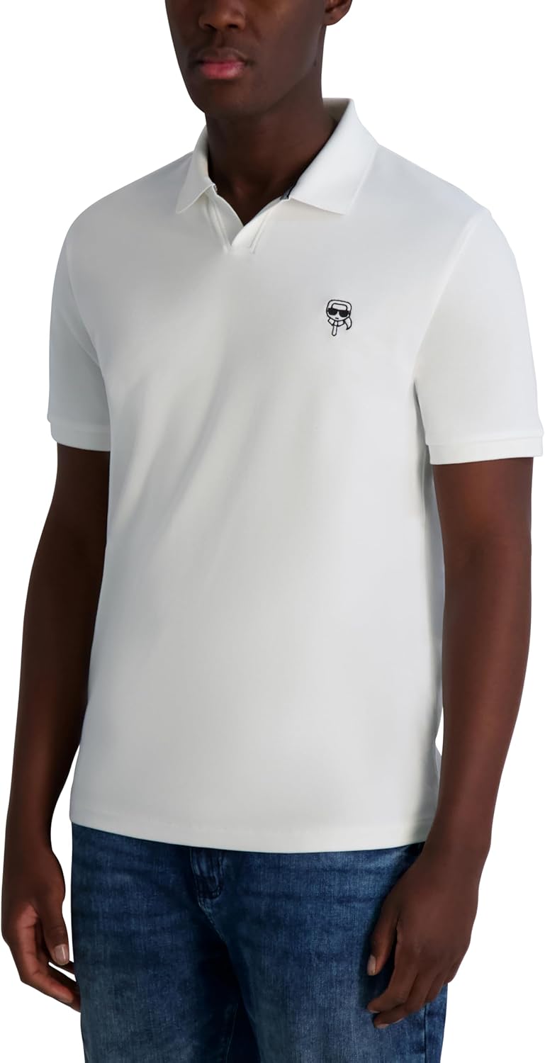 Karl Lagerfeld Mens Basic Short Sleeve Karl Graphic Polo - Image 3