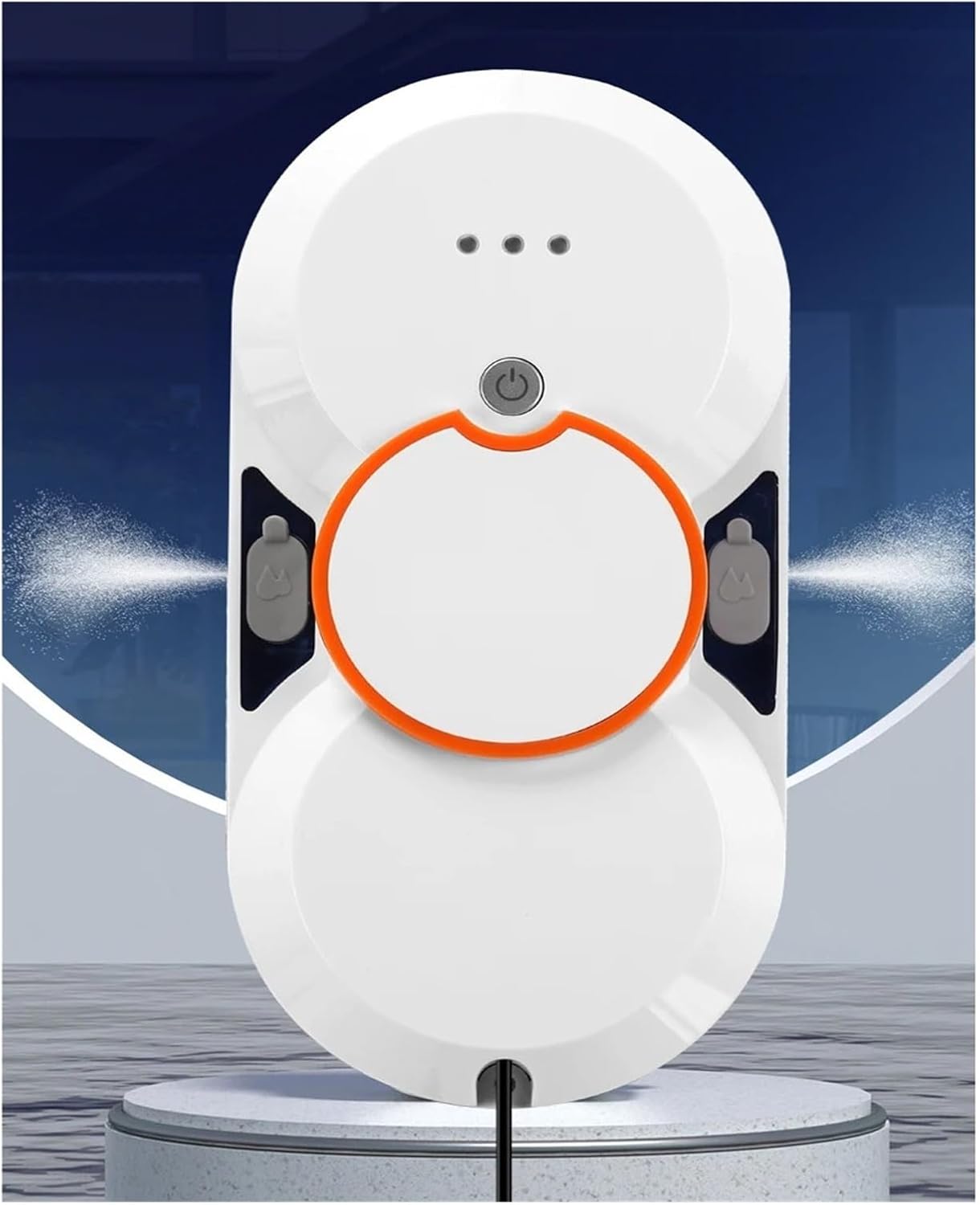 2つのスプレーを備えた自動窓掃除ロボット、エッジ検出機能、リモコン付きスマートホームガラスクリーナー 複数のクリーニングモード付き