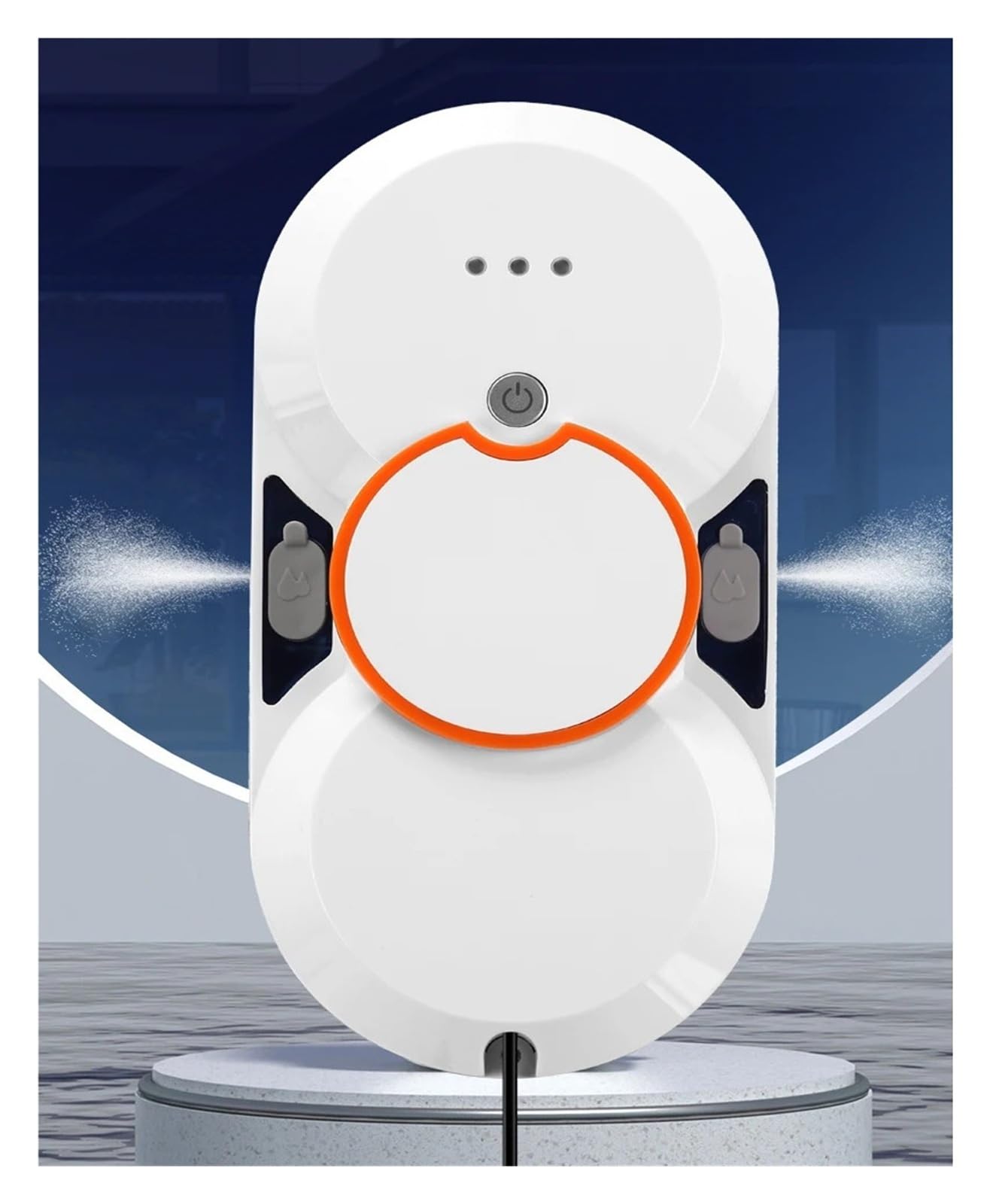 Robot limpiacristales automático con dos pulverizadores, limpiador de cristales inteligente for el hogar con detección de bordes y control remoto. para superficies lisas