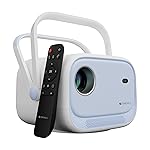 ZEBRONICS Android Smart Projector, 1080p, 5200 Lumens, 200″ Screen, 200° Tilt, Auto Focus, Auto Keystone, Auto Sensor Tech, BT, WiFi, App Support (Netflix, Prime, etc), Miracast (Pixaplay 34, Blue)