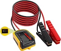 Vista 8 de Kit de cable de puente con interruptor para batería Makita de 18 V, abrazaderas reforzadas 12 AWG 5.9 pies cable de refuerzo para automóvil