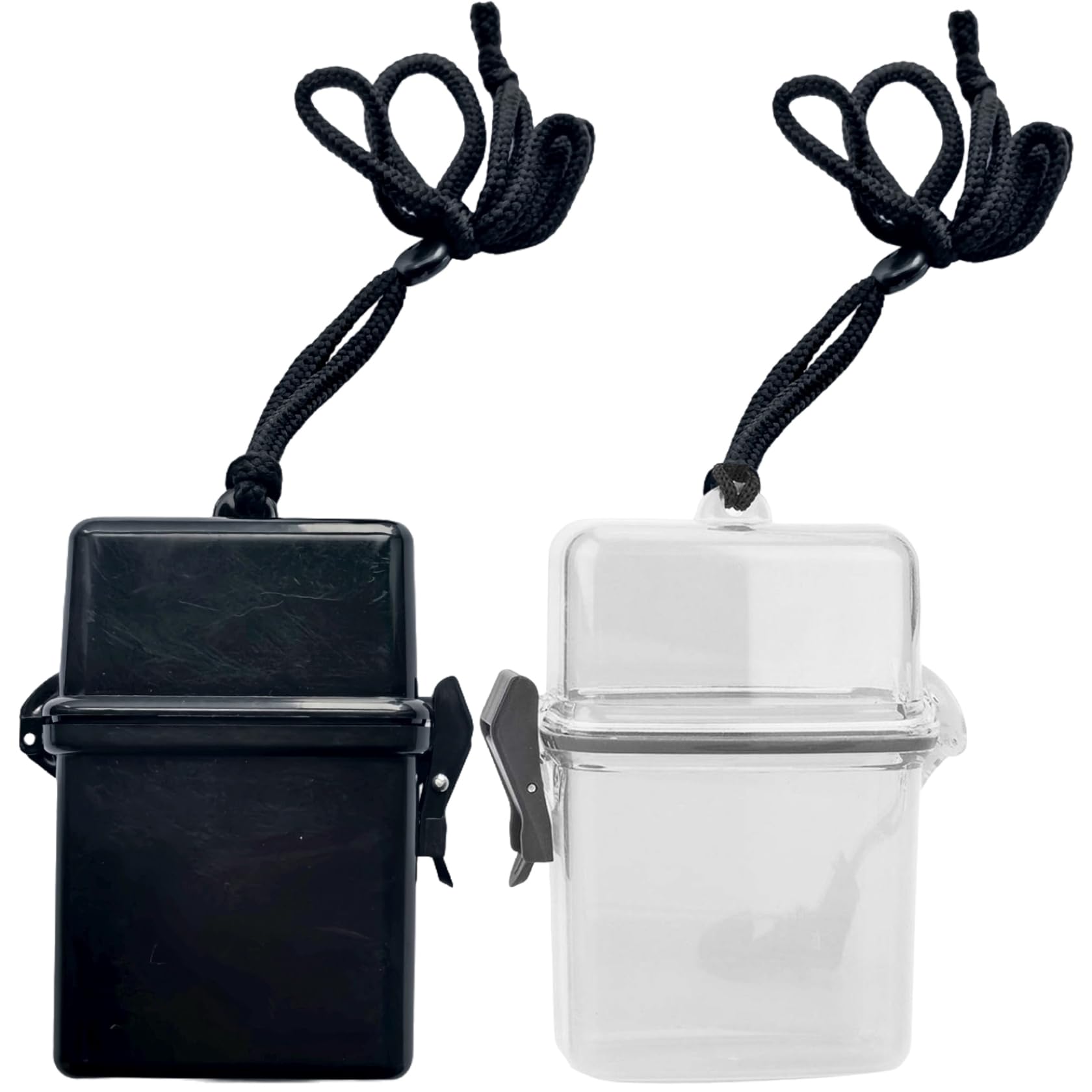 Whyzsjnclg Dry Box, 2Pcs Waterproof Dry Box Transparent Plastic Portable Small Watertight Storage with Sling for Surfing Kayak