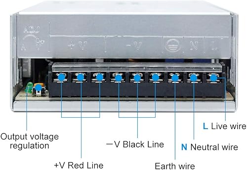 Miniatura 10 de Transformador para tira de luz LED, 100-240V AC a DC 12 Volt LED Driver, Transformador para tira de luz LED, 12V fuente de alimentación LED,