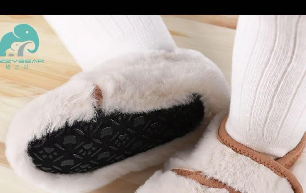 Toddler Slippers Girls Boys House Shoes Winter Booties Plush Cozy Kids Slipper Warm Lightweight Infant Walking Shoes (pink, Toddler, 21 Months, Age Range, US Footwear Size System, 24 Months, Medium)