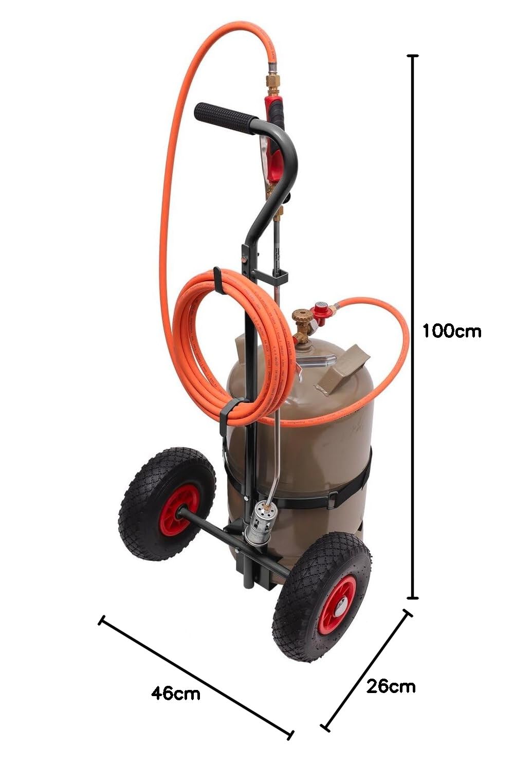 ROTHENBERGER Carrello da trasporto per bombole di gas industriali (tutti i tipi) ROTHENBERGER con pneumatici in gomma piena; anche per il trasporto di fiori/vasi per piante, 1500003367