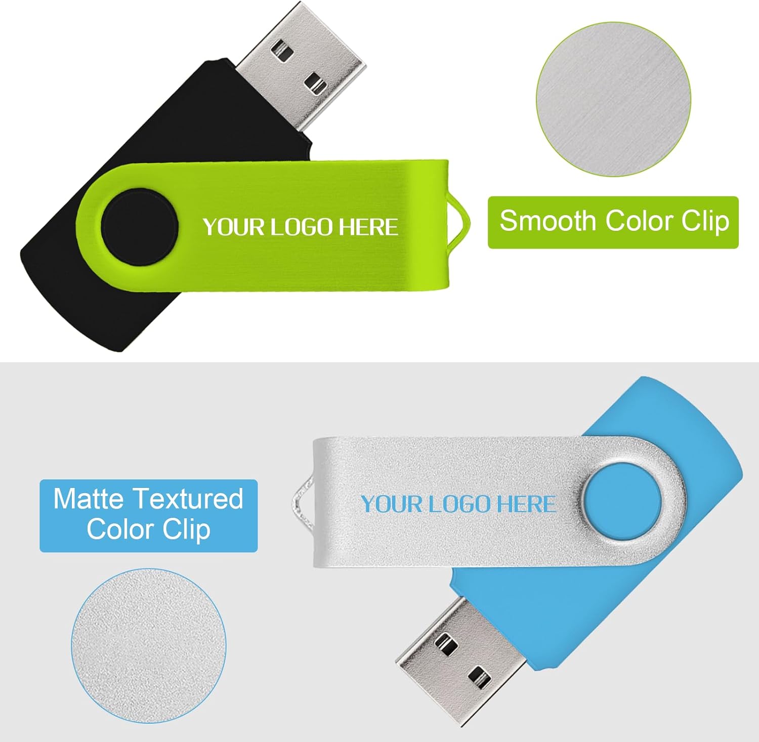 Custom USB Flash Drives 32GB 3.0 1-500 Pack Personalized Thumb Drive with Logo, Text, or Image –JBOS Customized Memory Sticks Multiple Color Choice