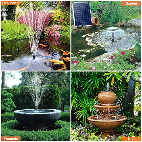 Antfraer Solar Water Pump Fountain, 25W Solar Fountain Pump 410Gph+ Flow Adjustable, Submersible Solar Water Fountain Kit For Pond Fish Pond Garden Waterfall Hydroponics Aquaculture Pool #TOP3