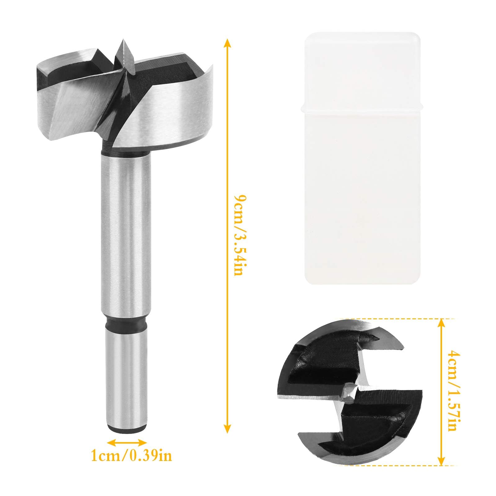 2 Pezzi Punte Forstner per Legno Punte da Trapano Forstner in Acciaio al Carbonio Forstner Drill Bit 40mm Ideali per Realizzare Fori nel Legno Ciechi o Passanti,con Scatola Plastica