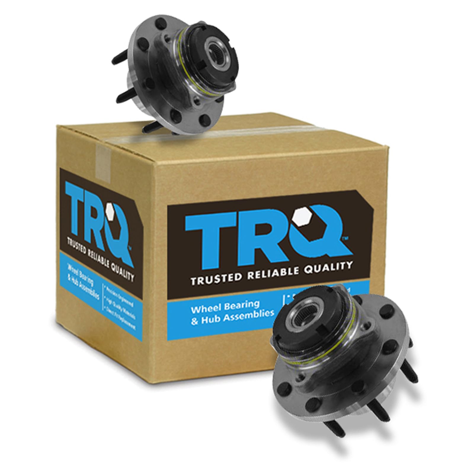 TRQ Front Driver and Passenger Side Wheel Bearing and Hub Assembly Set 2