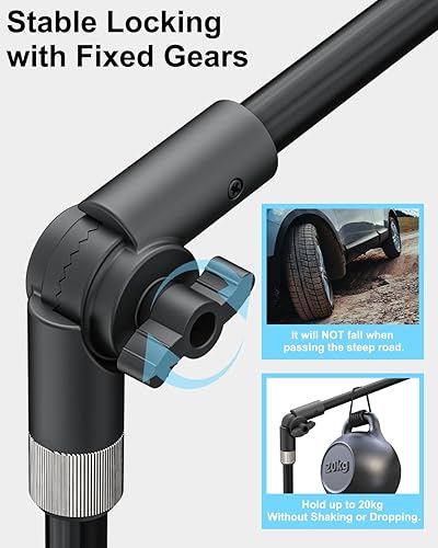 Miniatura 6 de woleyi Soporte de tableta antirrobo para carril de asiento para automóvilcamión, soporte resistente para tableta, soporte para asientos delanteros