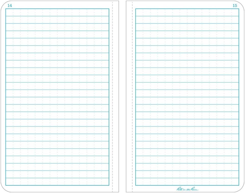 Rite in the Rain Weatherproof Hard Cover Notebook, 4.25" x 6.75", Yellow Cover, Universal Pattern (No. 370F-M)