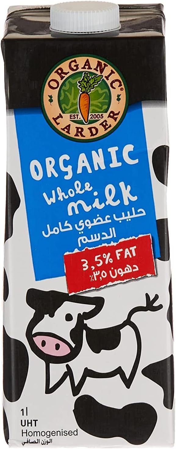 ORGANIC LARDER Whole Milk with 3.5% Fat, 1 L