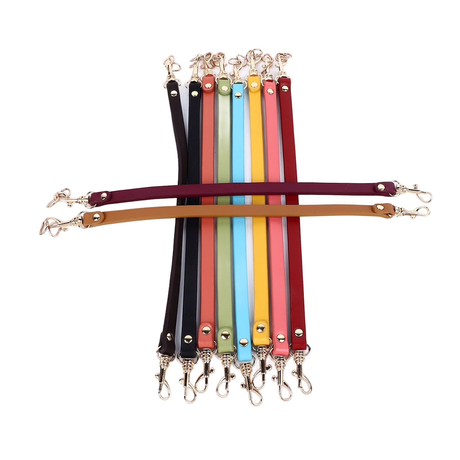 Paquete De 10 Asas De Bolso De Cuero, Correas De Piel De Ganado De 12,2 Pulgadas De Largo Con Hebillas De Metal, Para Reemplazo De Bolsos