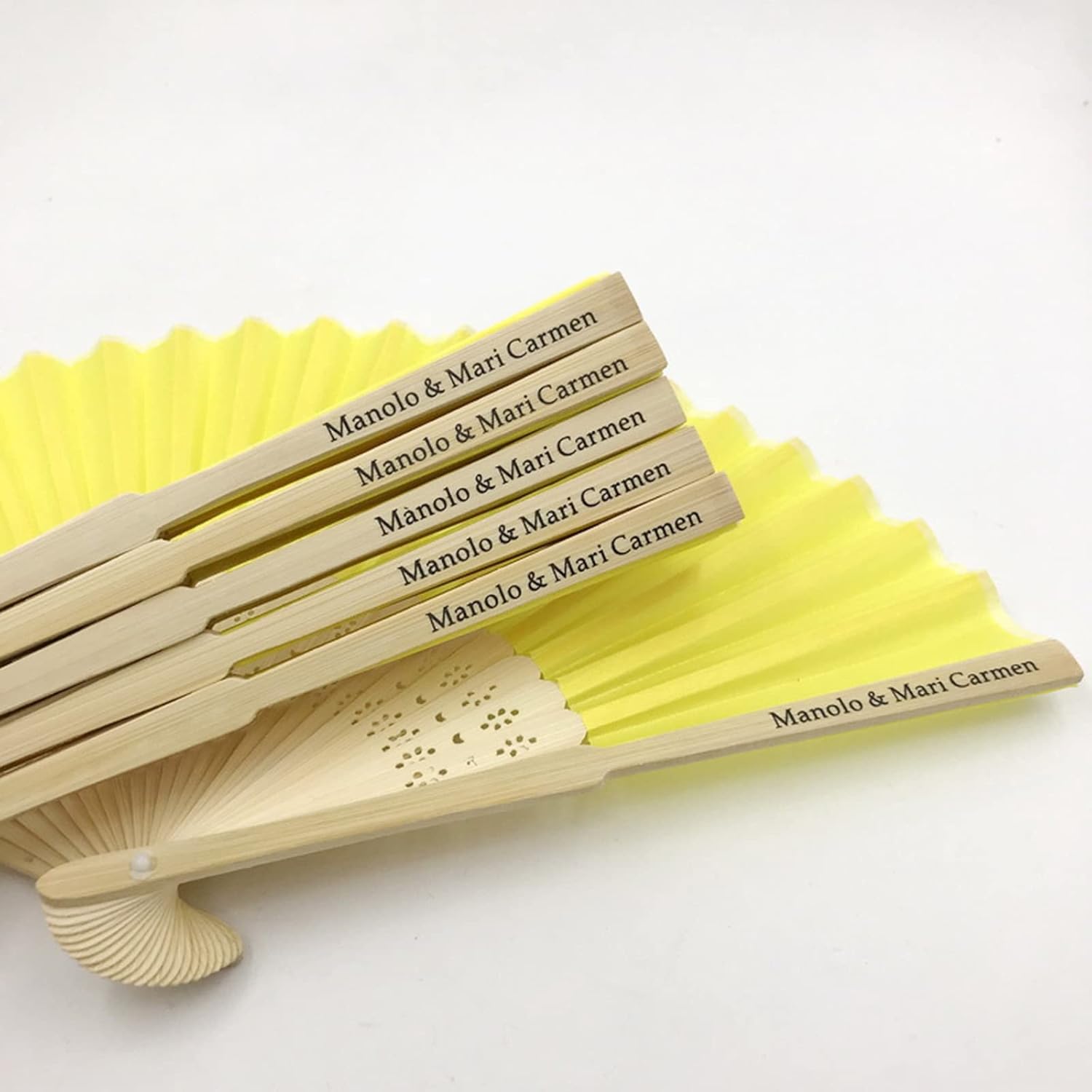TYU Personalized Fans for Birthday，Personalized Hand Fans for Women Foldable，Customized Church Fans，Custom Fans，Chinese Fans Folding Fan (D,100pcs)