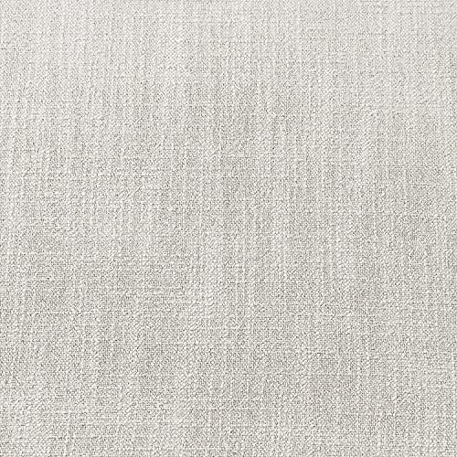 Twopages 84 W X 102 L Tailor Pleat Curtain, Sliding Door Living Room Heavy Faux Linen Textured Window Curtain, Room Darkening Lined Drape 1 Panel, Beige White #TOP4