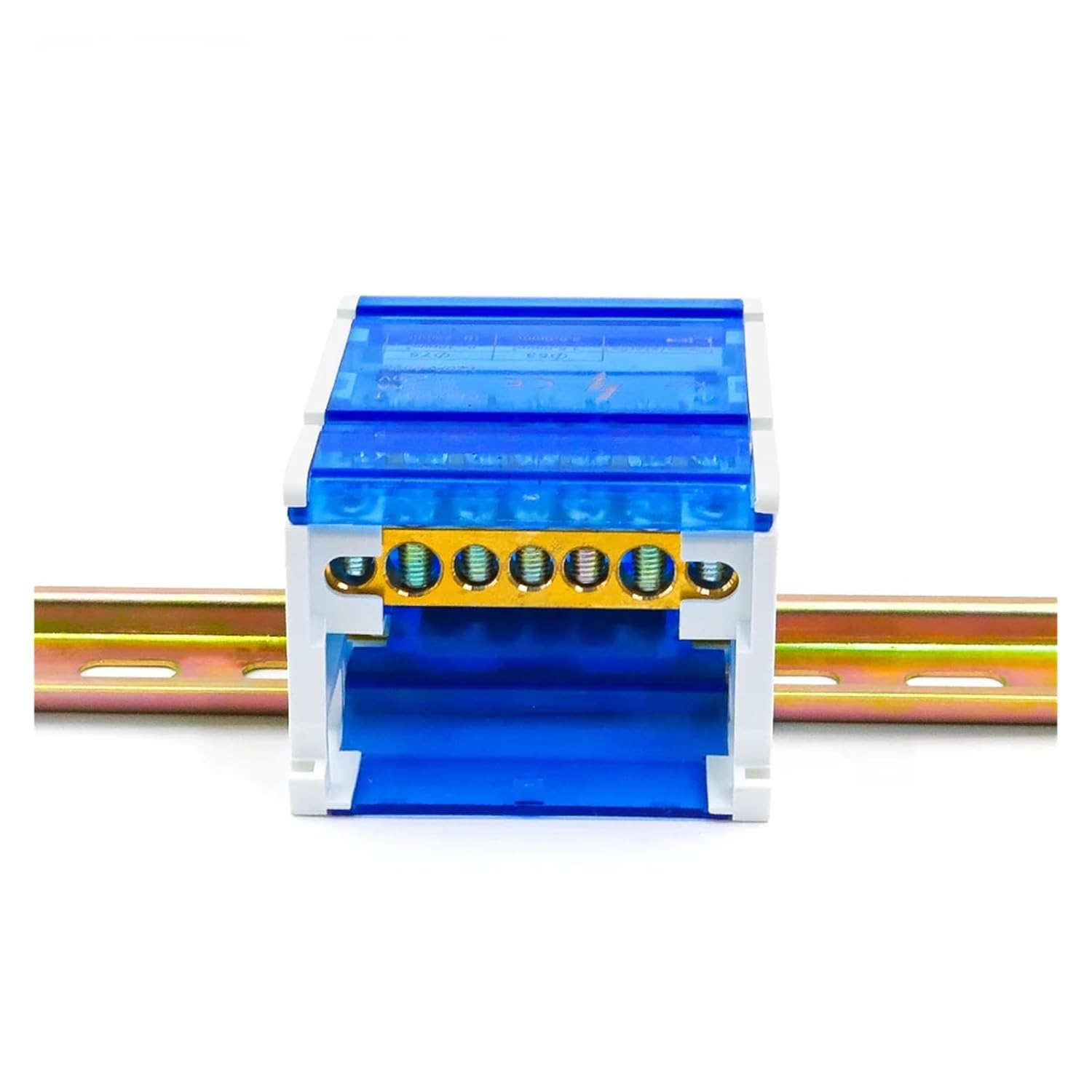 WDH-407 Screw Terminal Block, Copper Alloy Compact Electrical Connector for C45/DZ47 Breakers, CE Certified (1PCS)