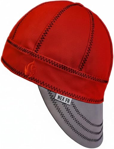 Miniatura 6 de Knox FR - Gorras de soldadura para hombres y mujeres, gorra de soldador de 8 paneles, diseño de corona profunda de lona de pato para seguridad