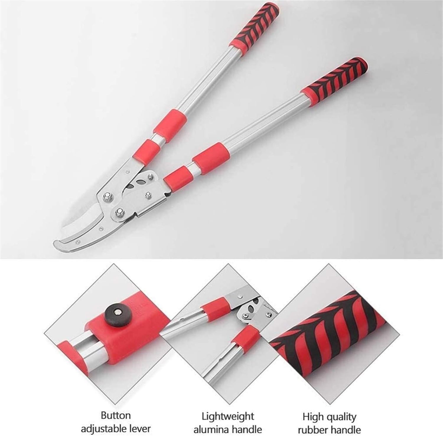Garden Shears Telescopic Ratchet Anvil Lopper Fruit Tree Pruning Steel SK5 High Branch Shears Garden Trimming Tools Thick Branches Scissors