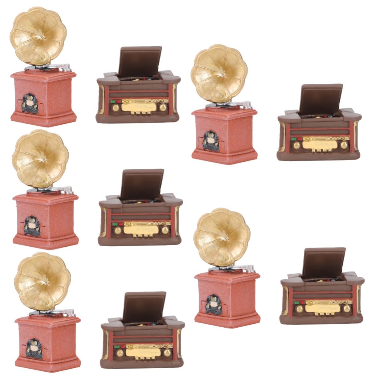 Petite radio miniature retro pour creer un micro paysage unique de jardin