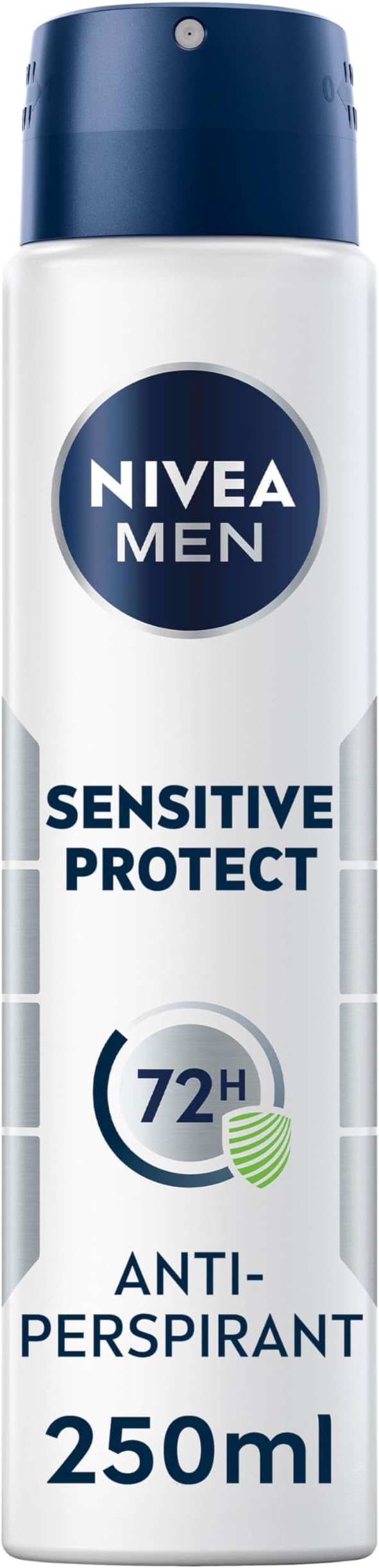 NIVEA Men Sensitive Protect Spray (250ml), Long-Lasting Deodorant Spray for 72H Protection, Gentle Anti-Perspirant for Sensitive Skin -Pack of 6