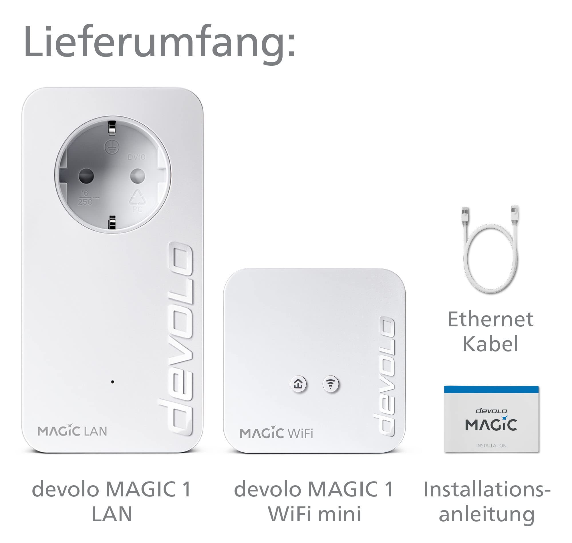 Devolo Magic 1 WiFi Mini Starter Kit Powerline WLAN Network Kit 400 Mbit/s