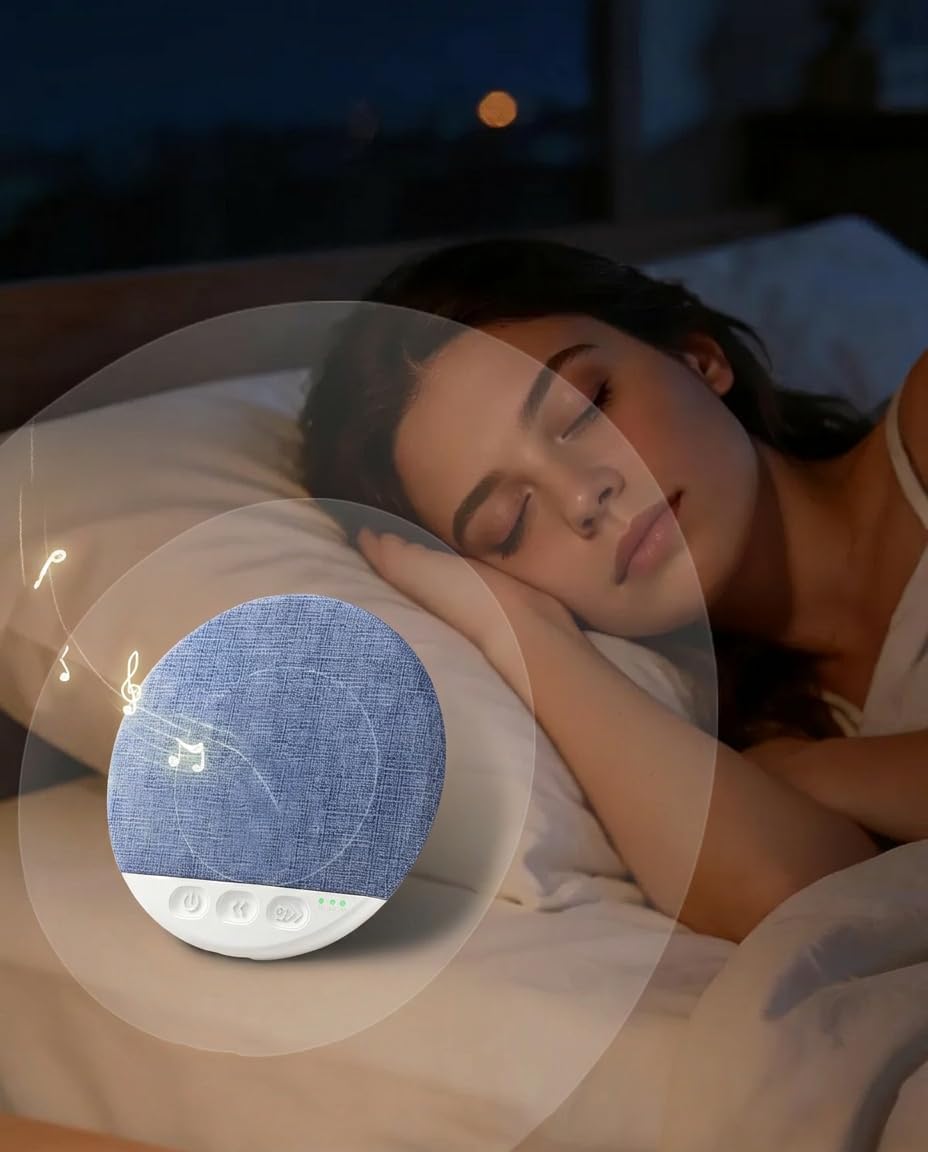 Under Pillow Speaker for Sleeping, Bluetooth Sleep Speaker with White Noise Machine and Timer, Headphone-Free Mini Sound Speaker for Side Sleepers (Blue)