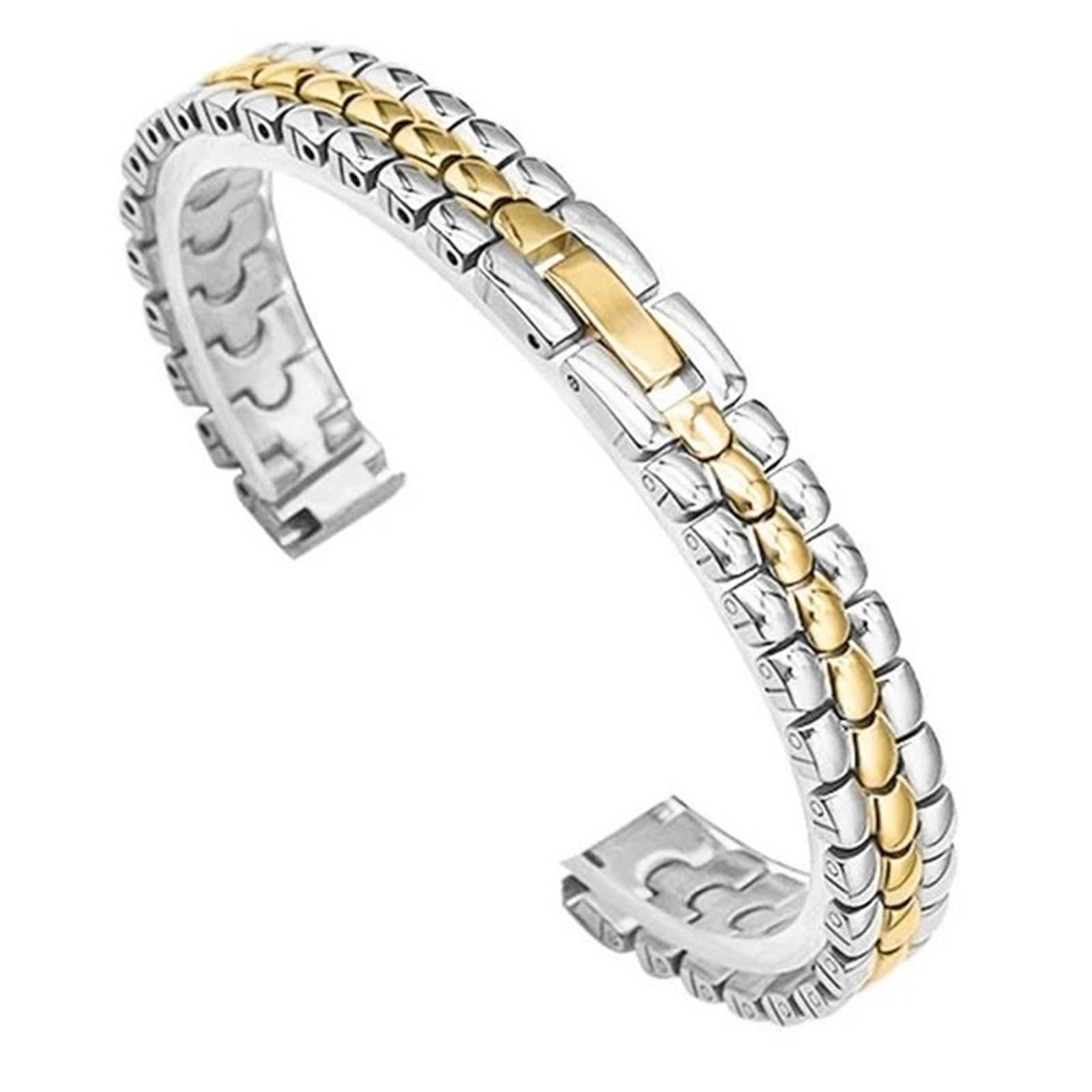 Pasek do zegarka ze stali nierdzewnej mała opaska na nadgarstek 6 mm 8 mm 10 mm metalowy pasek do zegarka bransoletka z różowego złota