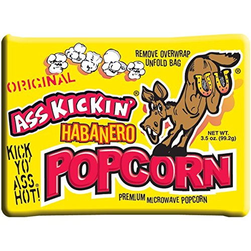 ASS KICKIN’ Habanero Microwave Popcorn - 24 Pack - Ultimate Spicy Gourmet Gift - Try if you dare!