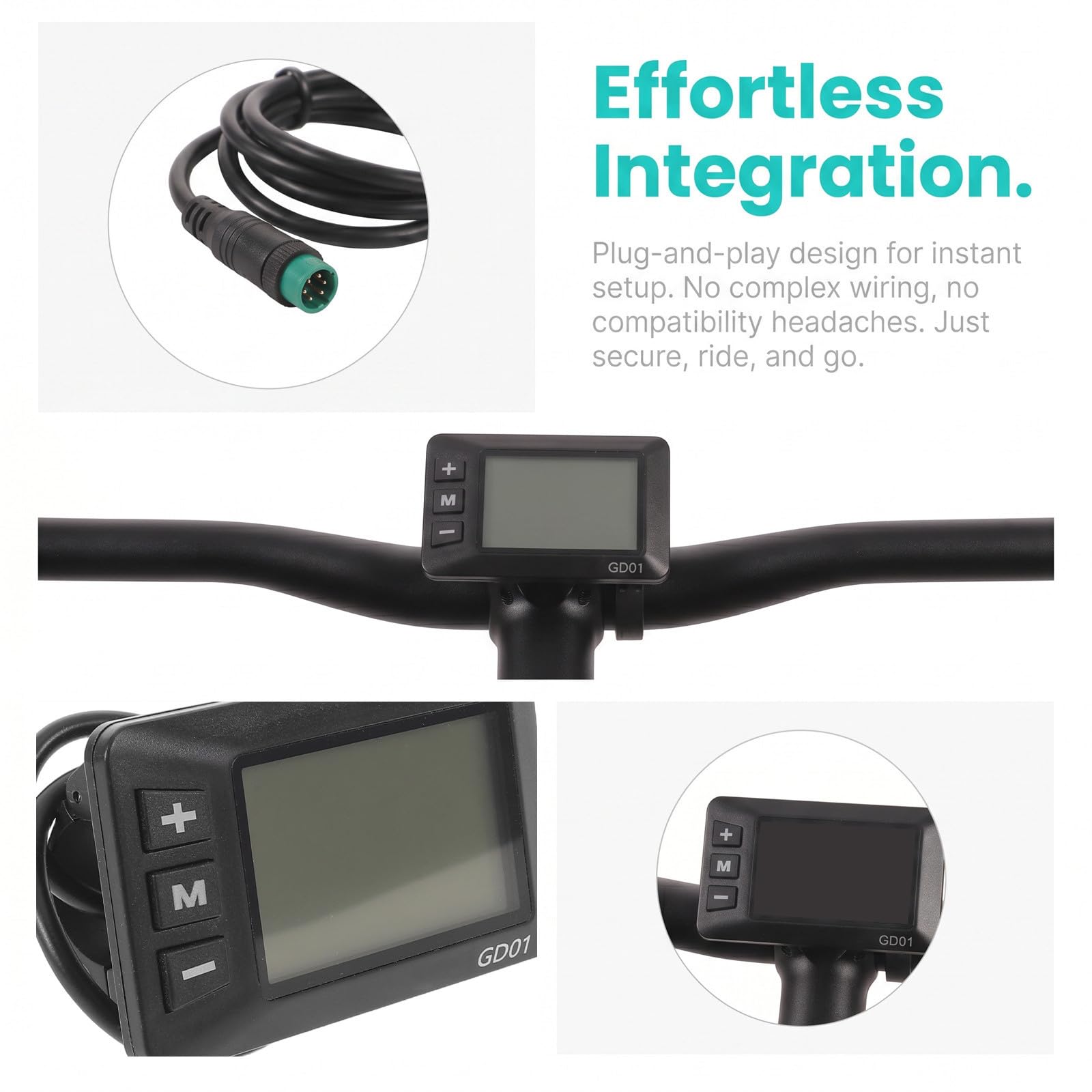 Instrumento LCD para Bicicleta Eléctrica Gd01 5 Pines